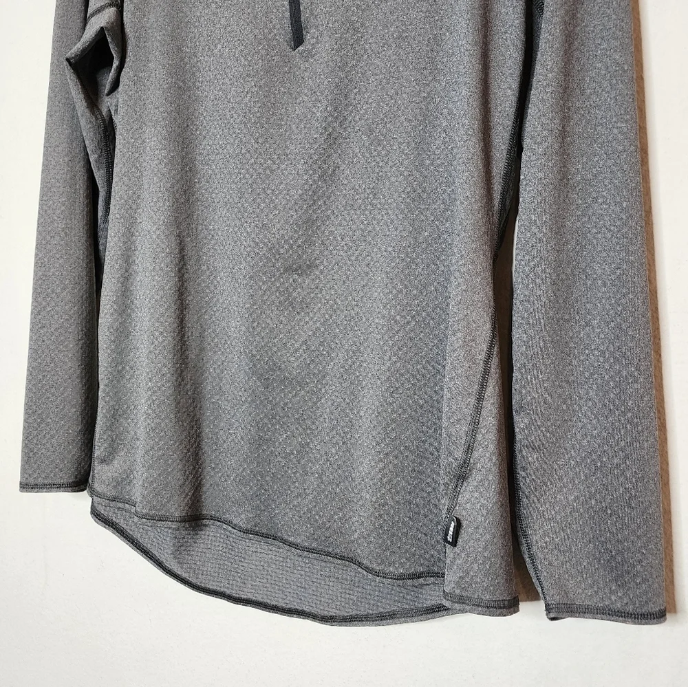 REI women's grey 1/2 zip long sleeve active pullover shirt. Size large.